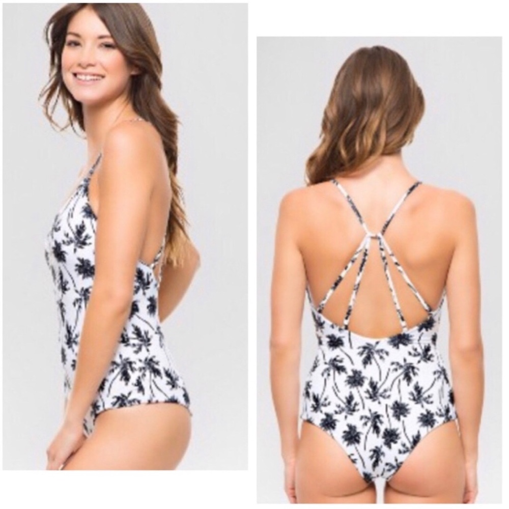 Vanilla Beach palm tree one piece swimsuit